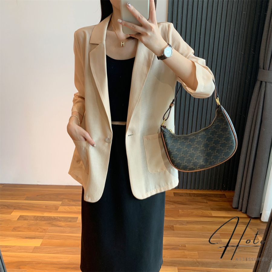 Áo Vest - Balzer Tay Dài Chất LINEN Dáng Rộng Phong Cách Thời Trang Hàn Quốc Dành Cho Nữ - TA032 - HOTIVN