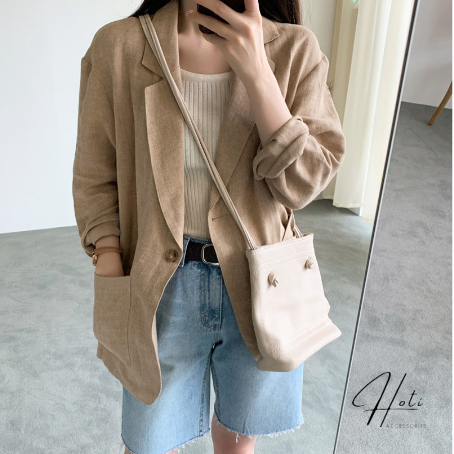 Áo Vest - Balzer Tay Dài Chất LINEN Dáng Rộng Phong Cách Thời Trang Hàn Quốc Dành Cho Nữ - TA032 - HOTIVN