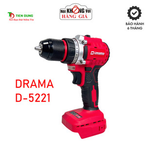  Thân Máy Khoan Pin Drama D-5221 - Đầu Kẹp 10 Ly - Động Cơ Không Chổi Than - Chân Pin Makita Phổ Thông. 