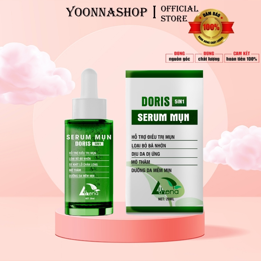 Serum Giảm Mụn Mờ Thâm, Se Khít Lô Chân Lông Athena 20ml - 7 Ngày Sạch Mụn ATH02