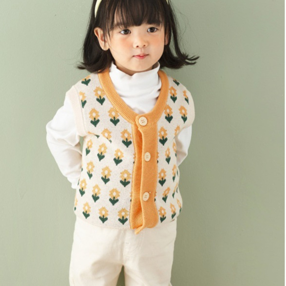 (Hot 2023 - Hàng QCCC) Áo gile len cho bé gái các mẫu hoa cực xinh 1-6 tuổi chất mềm mại