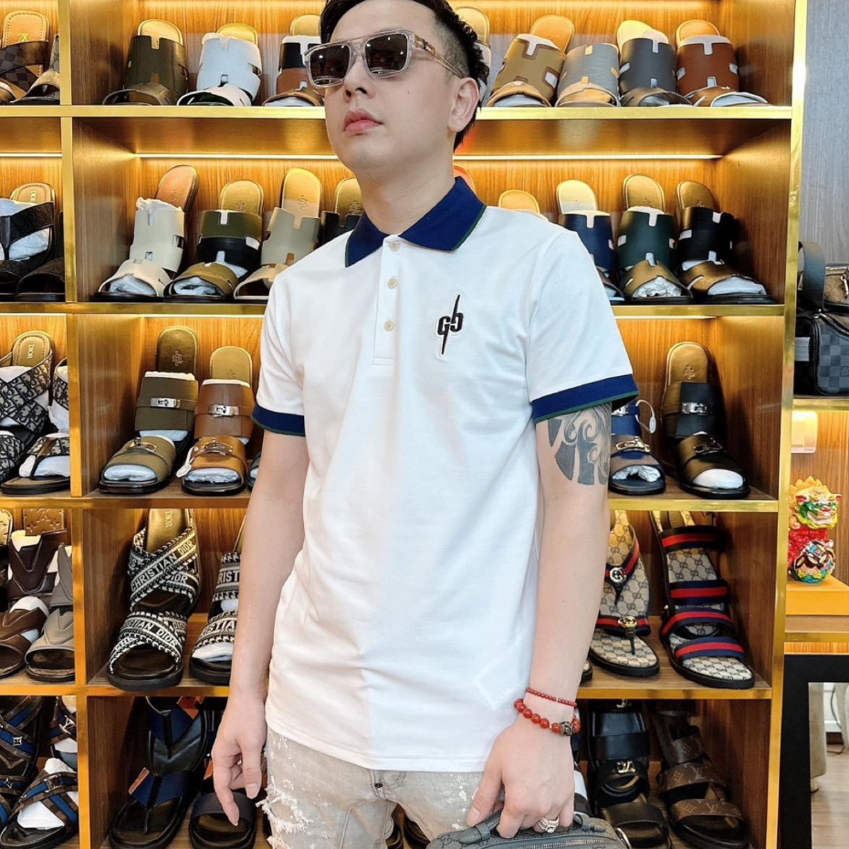 Áo Polo Nam Thêu Logo GUCCYYY Phối Màu Cổ Áo Và Tay Áo Trẻ Trung  - Áo Phông Nam Cổ Bẻ GUCCYYY Chất Cotton Cao Cấp