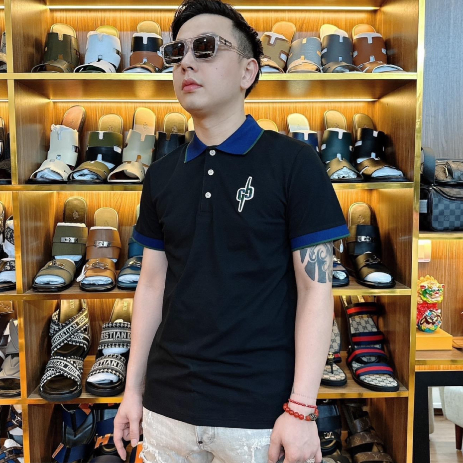 Áo Polo Nam Thêu Logo GUCCYYY Phối Màu Cổ Áo Và Tay Áo Trẻ Trung  - Áo Phông Nam Cổ Bẻ GUCCYYY Chất Cotton Cao Cấp