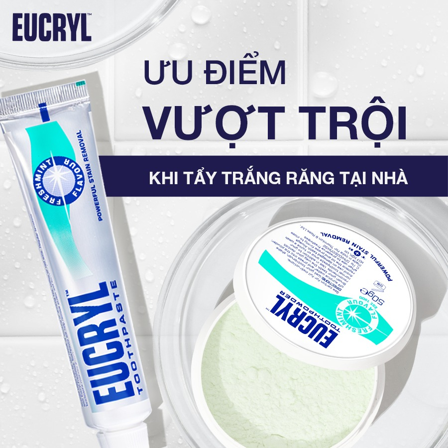 Combo 2 Kem đánh răng Eucryl hỗ trợ làm trắng răng (2x62g)