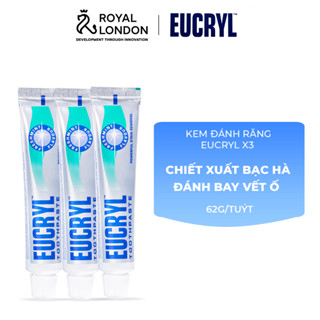 Combo 3 Kem đánh răng Eucryl hỗ trợ làm trắng răng 3x62g