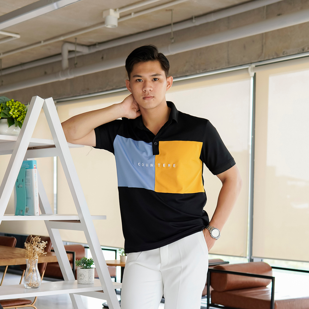 Áo polo nam cao cấp phối màu basic Sgimstudio, chất dệt cotton thoáng mái thanh lịch, trẻ trung | Sgimstudio