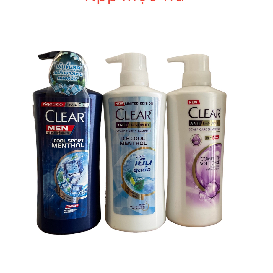 Mẫu mới - Dầu Gội Đầu Clear Các Loại Thái Lan 435ml - 480ml - Moonshop