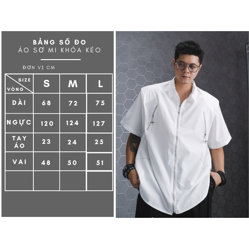 Áo Sơ Mi Khóa Kéo Thiết Kế Đệm Vai Sản Xuất Tại Quảng Châu GUF