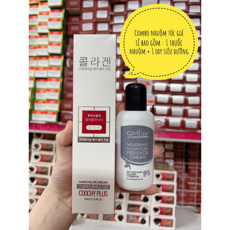 Combo nhuộm tóc giá sỉ tặng kèm oxy đầy đủ màu