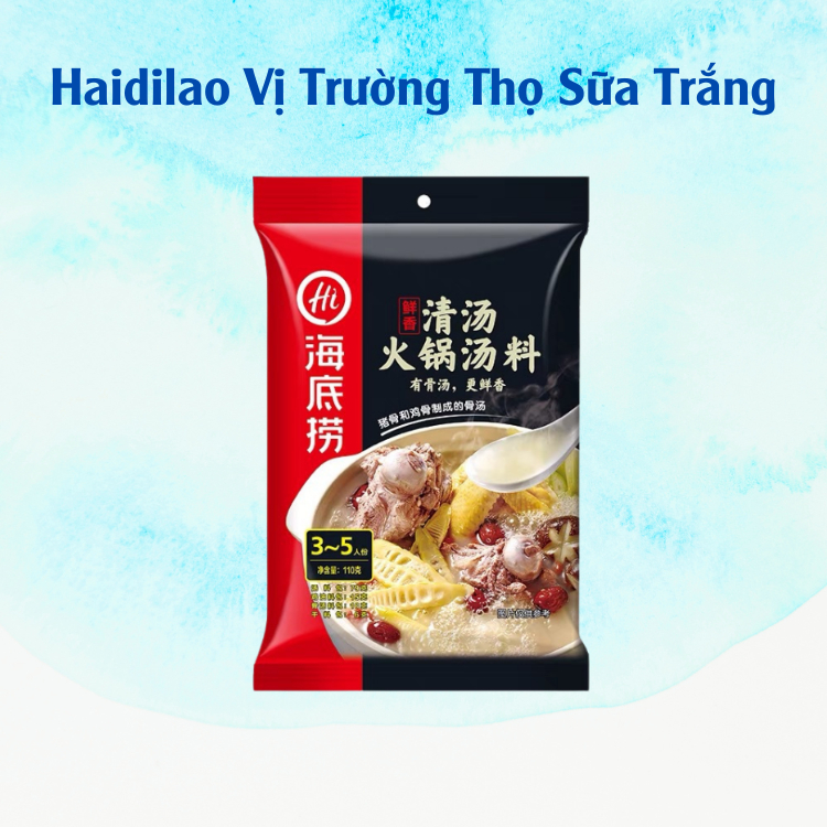 Cốt Lẩu Haidilao - Vị Trường Thọ Sữa Trắng Không Cay