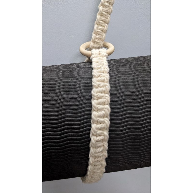 - Dây treo thảm thủ công handmade/vintage bằng sợi macrame - Dài 180 cm