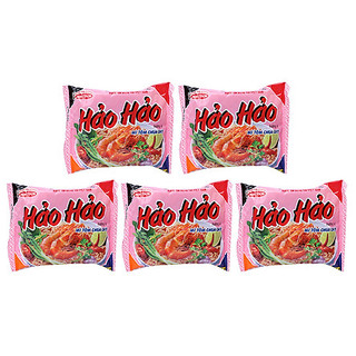 Combo 5 gói mì hảo hảo tôm chua cay gói 75g