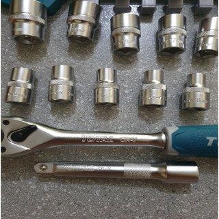 Bộ 12 cái socket (1/2 inch) & cần 2 chiều TOTAL THT141121 (Đồ nghề Chính Hãng)