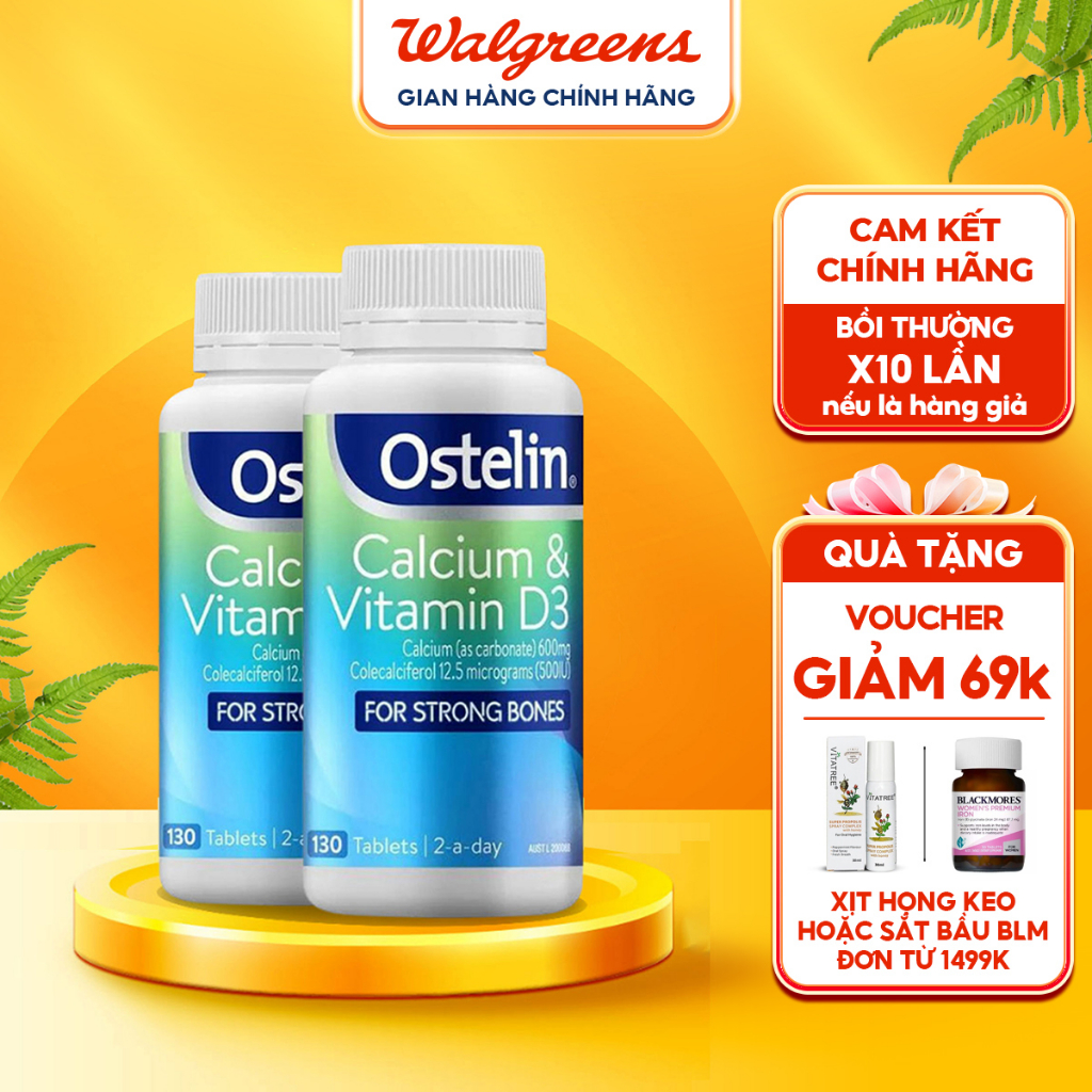 Ostelin Canxi và Vitamin D3 cho phụ nữ có bầu lọ 130 viên nhập khẩu Úc