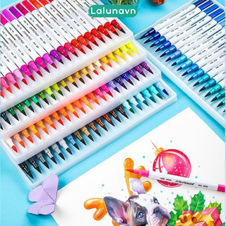 Bút lông marker 2 đầu brush dùng để vẽ, tô màu,Sketch hoặc viết calligraphy-set 48/72/80/100 màu- B63