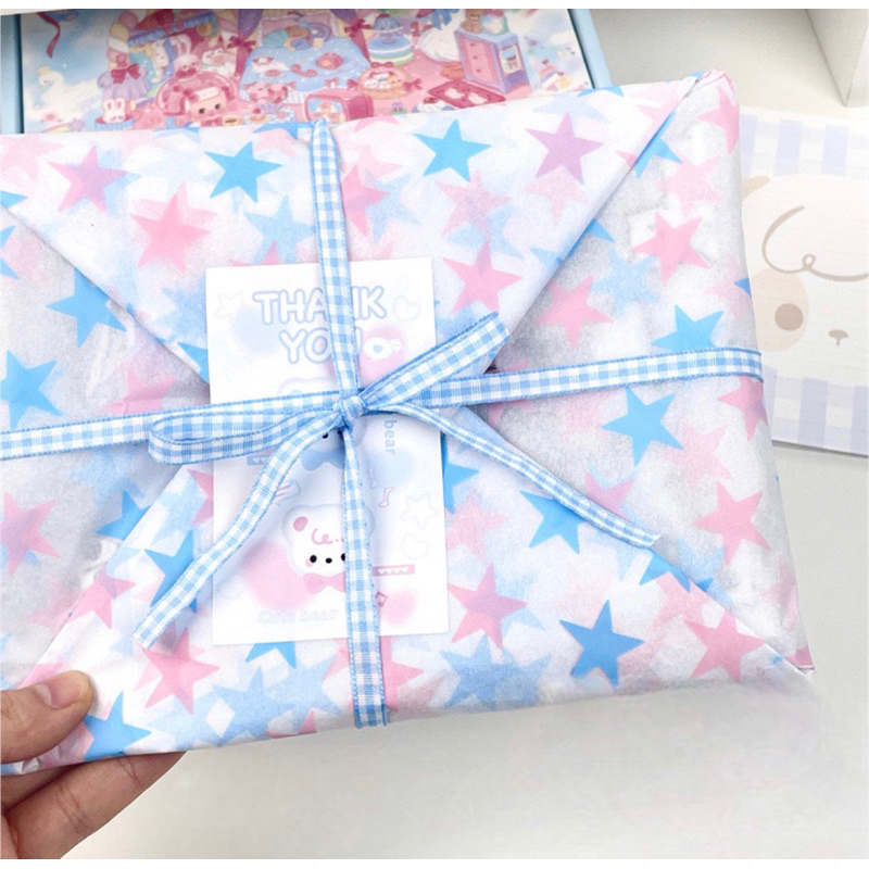 Giấy Gói Sao Màu Pastel Gói Hàng