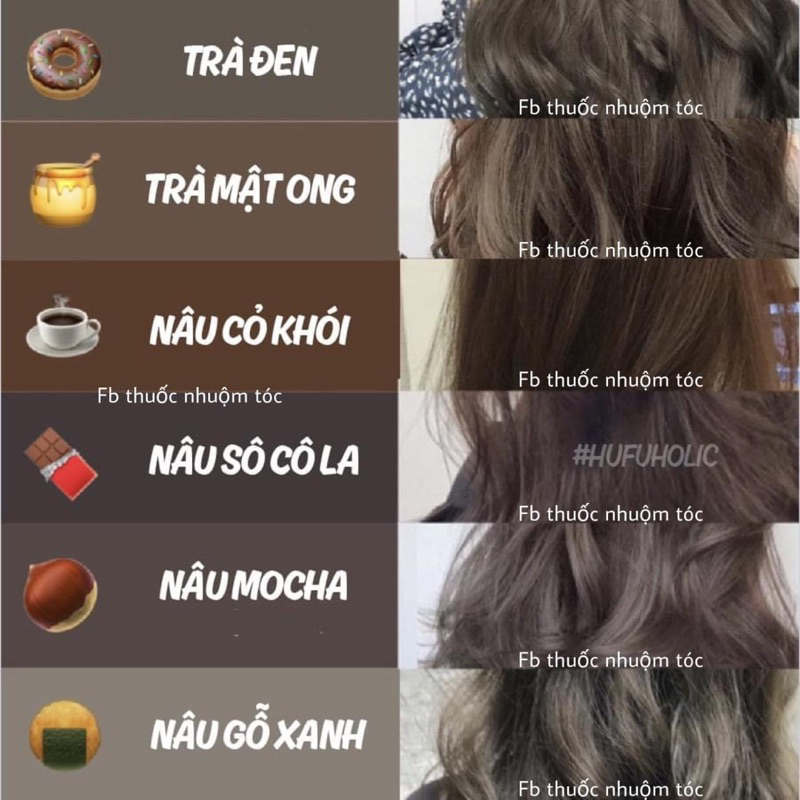 Combo nhuộm tóc giá sỉ tặng kèm oxy đầy đủ màu
