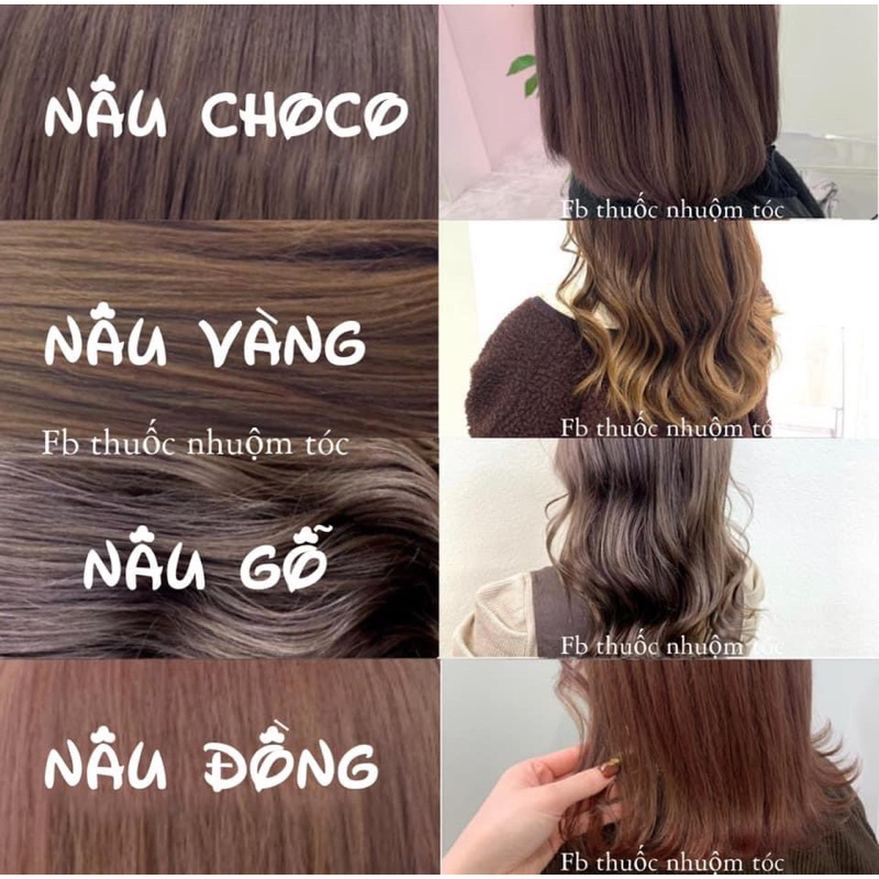 Combo nhuộm tóc giá sỉ tặng kèm oxy đầy đủ màu
