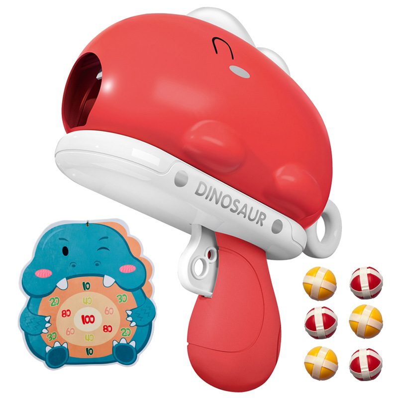 Đồ Chơi Khủng Long Bắn Bóng Dính, Bắn Bóng Kèm Bia Đỡ Hình Khủng Long Dễ Thương Đồ Chơi Vận Động