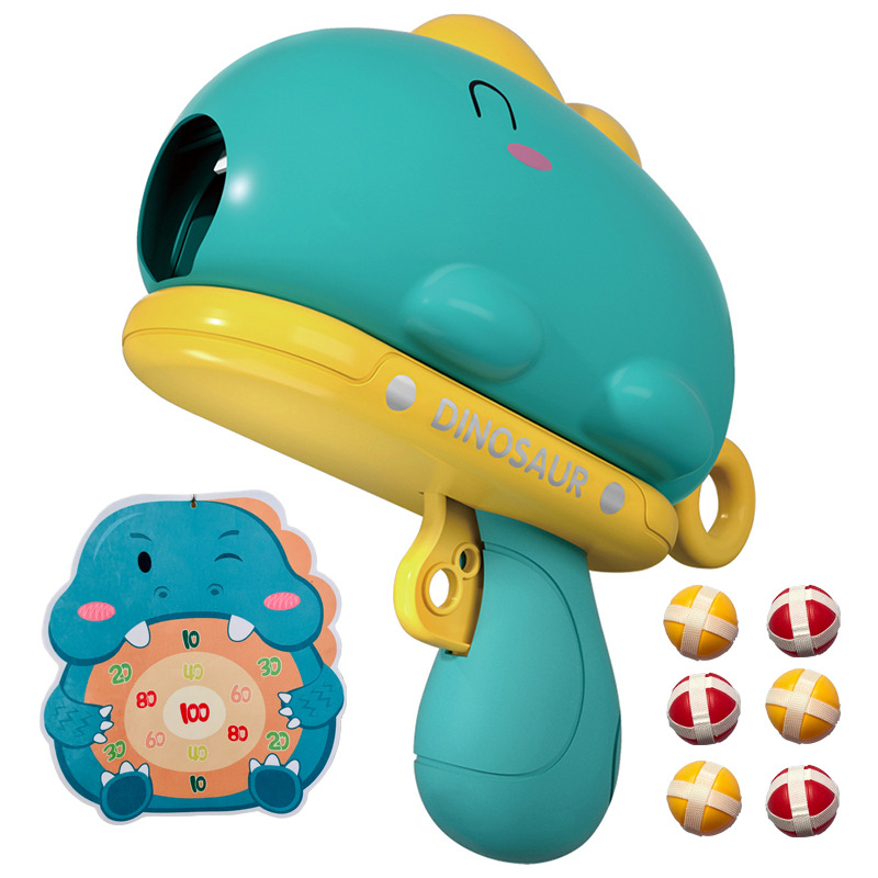 Đồ Chơi Khủng Long Bắn Bóng Dính, Bắn Bóng Kèm Bia Đỡ Hình Khủng Long Dễ Thương Đồ Chơi Vận Động