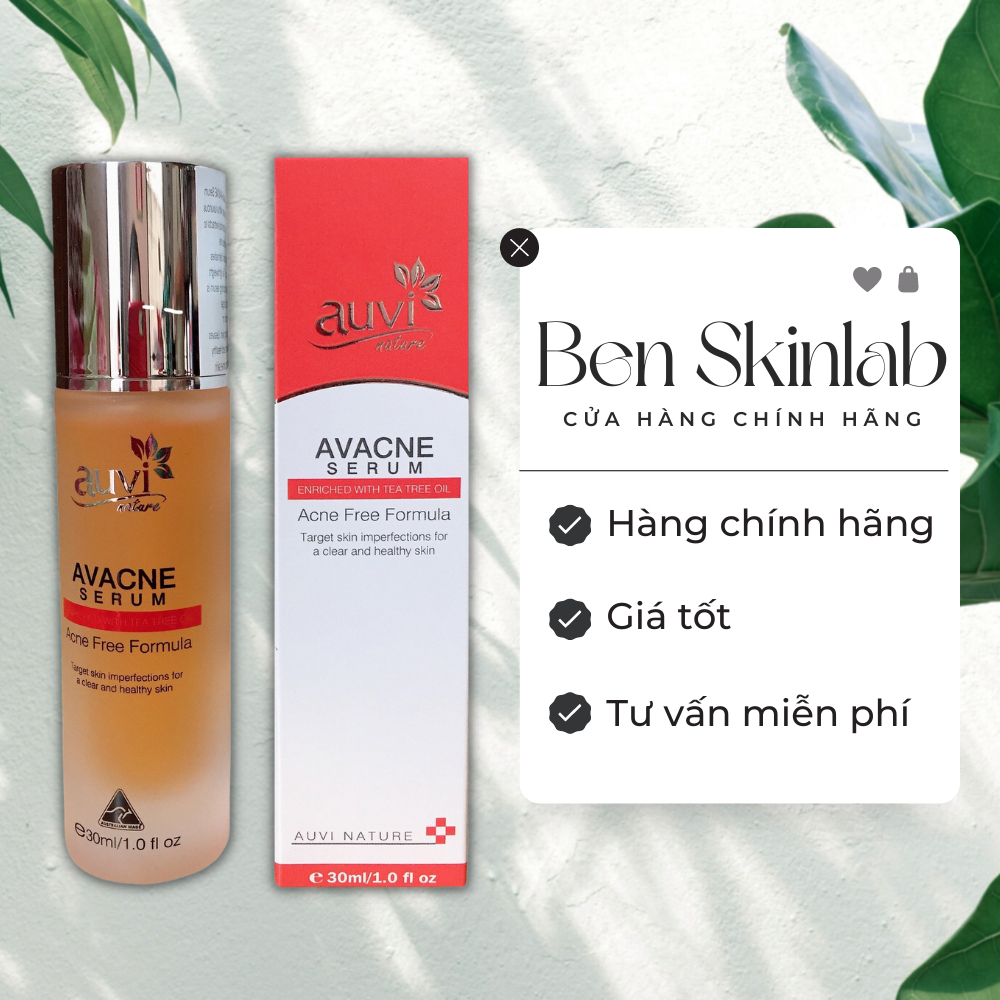 Serum giảm mụn Auvi Avacne Serum 30ml hỗ trợ ngừa thâm mụn | chính hãng  - Ben Skinlab
