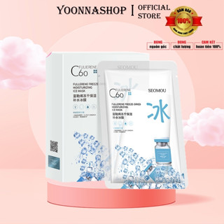 (Hộp 5 cái) Mặt nạ đá băng C60 SEOMOU siêu cấp ẩm chuyên sâu, da mịn mướt trong veo A20