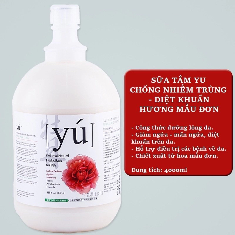 Sữa tắm cao cấp dành cho chó mèo YU