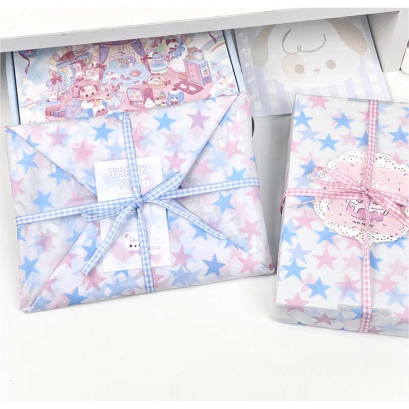 Giấy Gói Sao Màu Pastel Gói Hàng