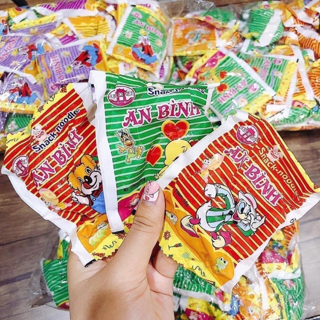 10 gói mì tôm trẻ em An Bình giòn thơm - Đồ ăn vặt tuổi thơ