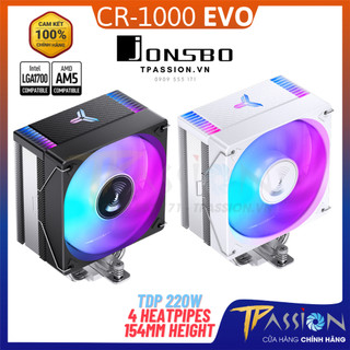 Tản nhiệt khí CPU RGB Jonsbo CR-1000 EVO / CR-1400 / White (Trắng) - CR1000 CR1400 4 ống dẫn nhiệt, socket 1700, LED RGB