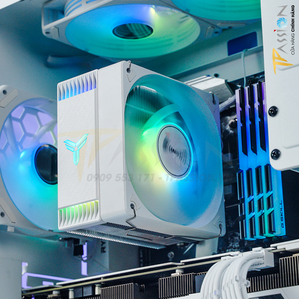 Tản nhiệt khí CPU RGB Jonsbo CR-1000 EVO / CR-1400 / White (Trắng) - CR1000 CR1400 4 ống dẫn nhiệt, socket 1700, LED RGB