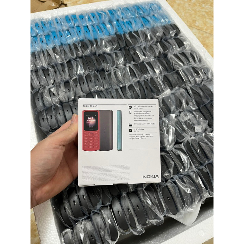 Điện thoại nokia 105 4G  Máy mới full box 2sim, Loa To - Sóng Khoẻ, Giá Rẻ - Bảo hành 12 tháng.