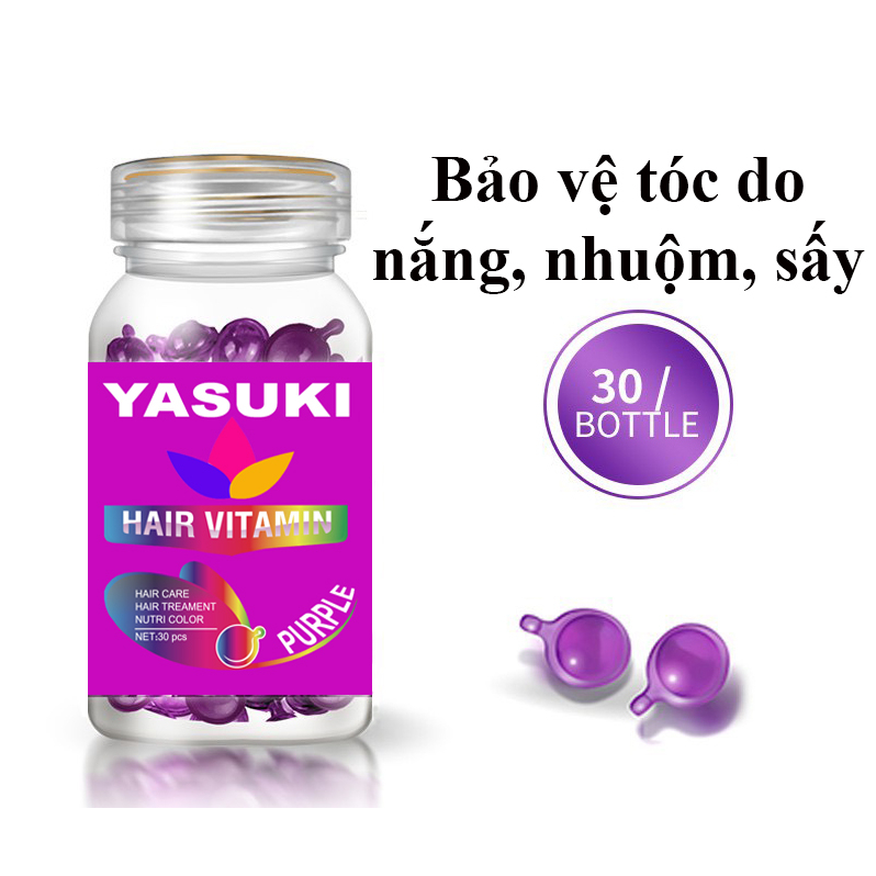 Viên dưỡng tóc cao cấp Yasuki chống gãy rụng, chống tia UV, bảo vệ và phục hồi tóc
