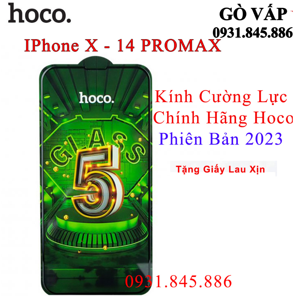 ✅Mẫu Mới✅Kính cường lực Iphone Chính Hãng Hoco G12 G9 full dán màn hình chống xước cho điện thoại IP X Xr Xs 11 12 13 14