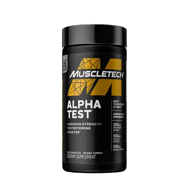 Viên uống Muscletech Alpha Test | Maximum Strength Testosteron Booster (120 viên) nhập khẩu Mỹ - Gymstore