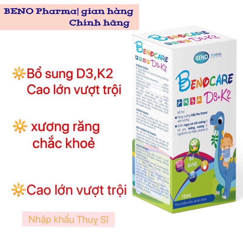 ⭐️ D3K2 Benocare dạng xịt- vị thơm ngon