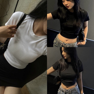 Áo thun nữ cổ tròn form ôm/ áo phông dáng ôm body nhiều màu cotton 100%