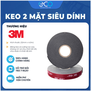 Băng keo cường lực siêu dính 2 mặt 3m 5952 kích thước 12mm x 4.5m