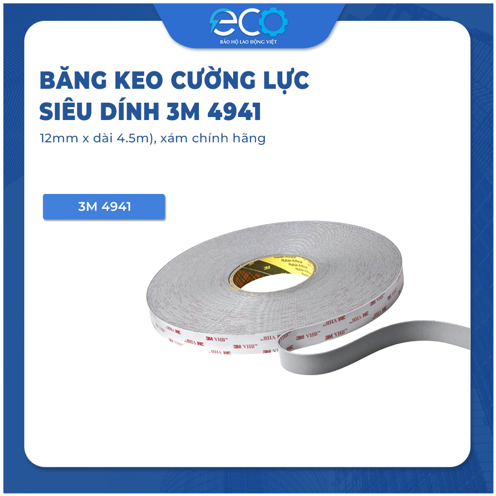 Băng keo cường lực siêu dính 3M 4941 , xám chính hãng