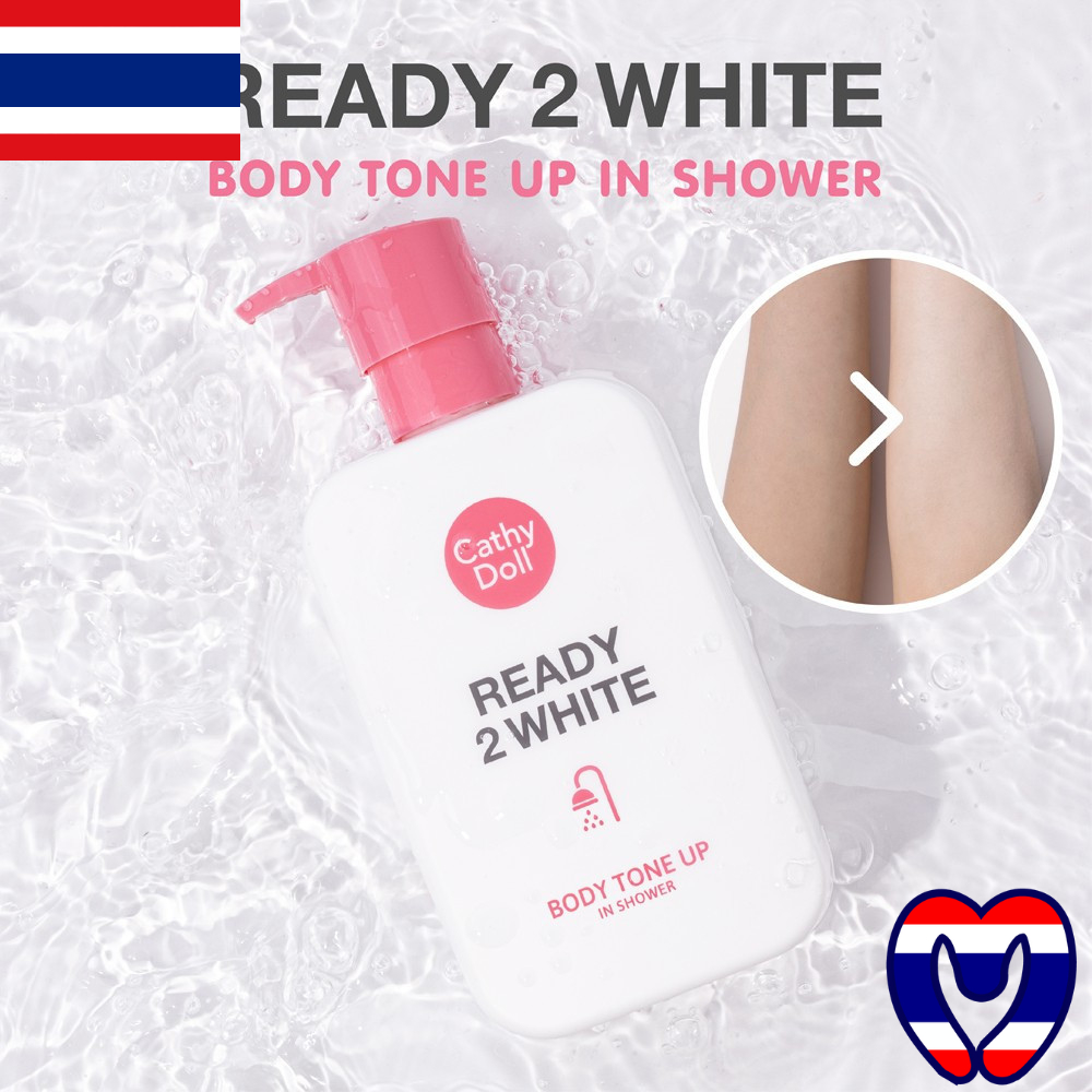 Kem tắm makup nâng tông toàn thân Cathydoll Ready 2 White Body Tone Up in Shower 400ml - Thái Lan