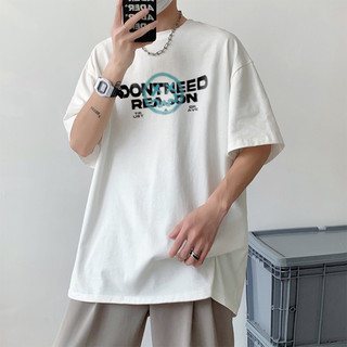 Áo thun nam nữ form rộng tay lỡ chất cotton mềm, áo phông thời trang mẫu THE REASON XANH