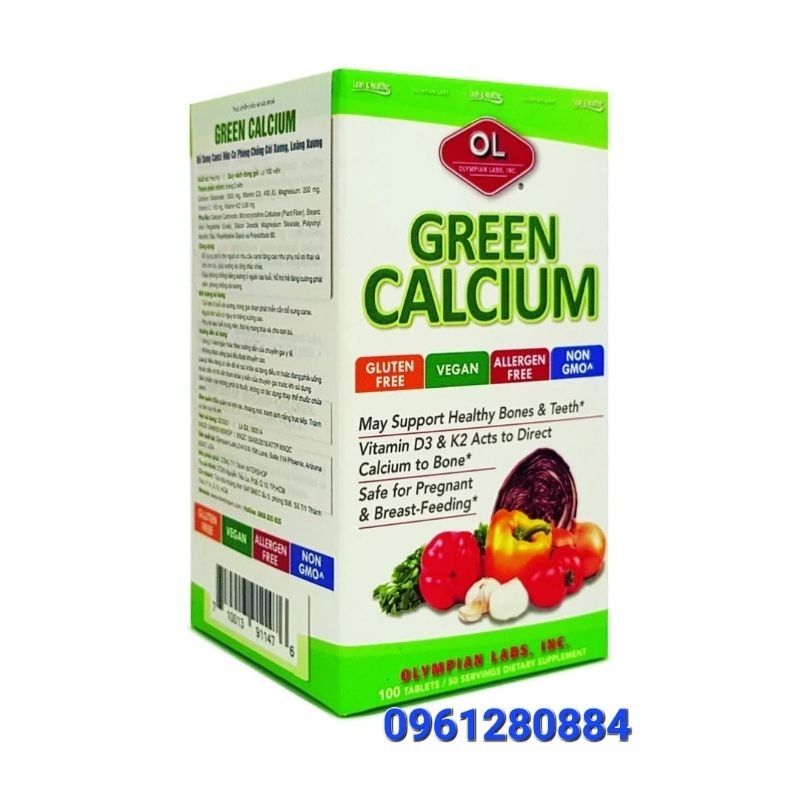 Calcium hữu cơ Olympian green calcium