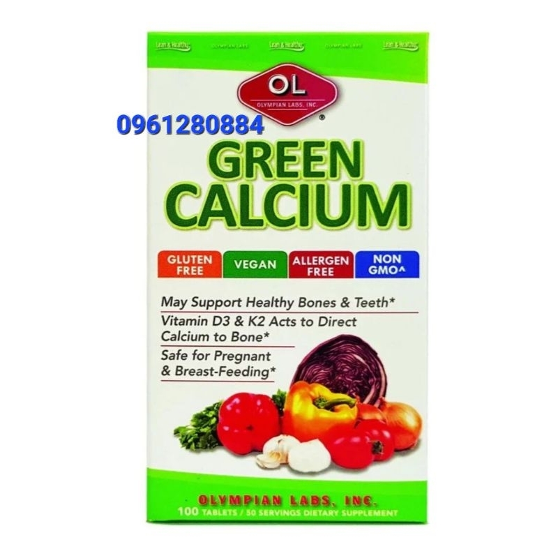 Calcium hữu cơ Olympian green calcium