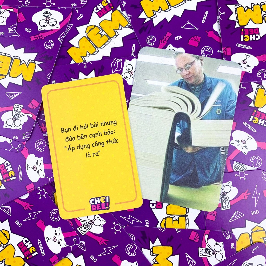 Bộ bài meme Mêm 3 Choidee 130 lá, phiên bản Tình iu vui hài chơi nhóm