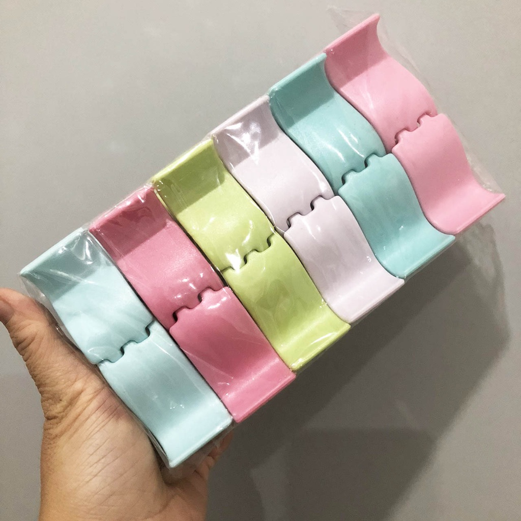 Combo 12 Kẹp Càng Cua Tóc Trơn MIx/