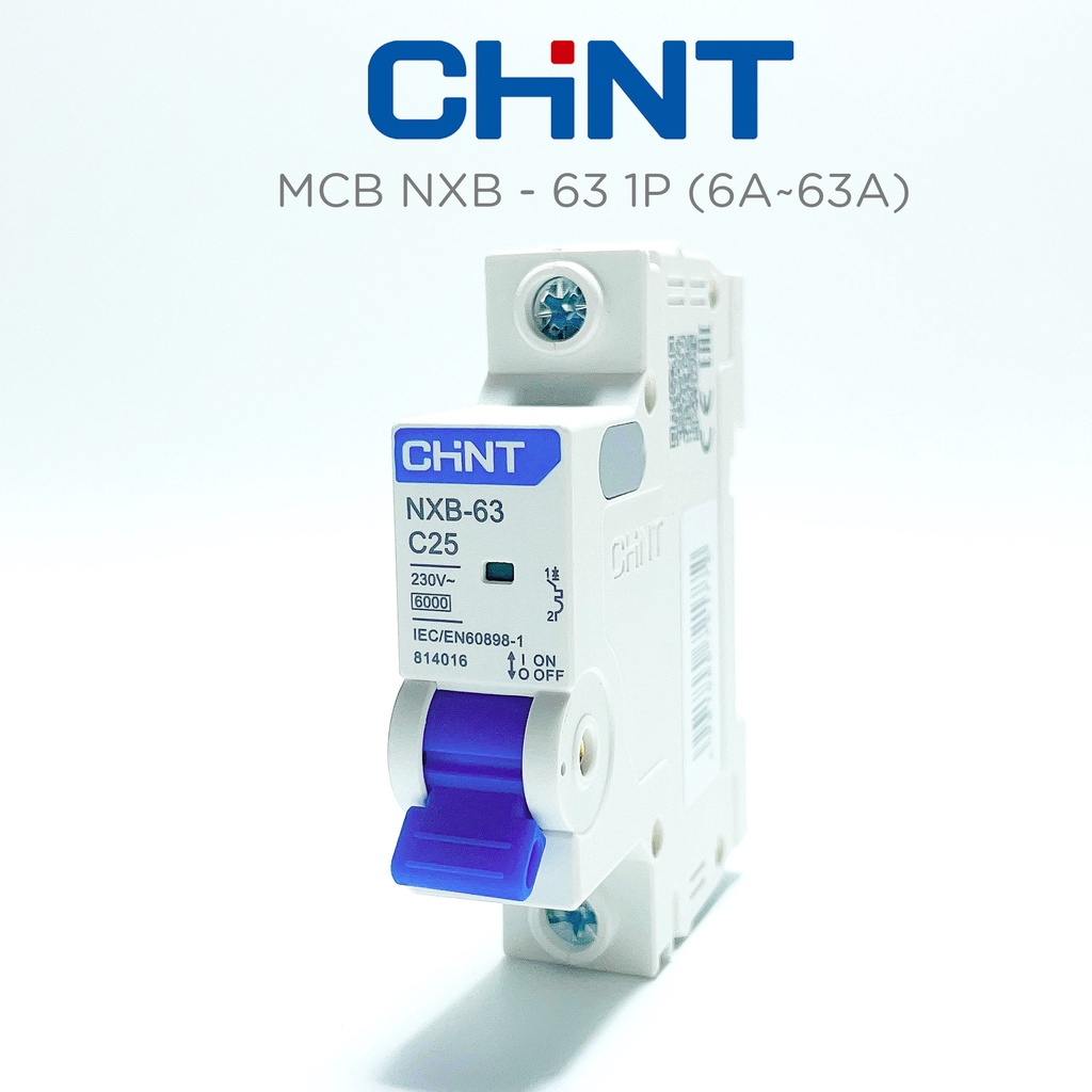 Aptomat MCB 1 Pha CHINT NXB-63 6A, 10A, 16A, 25A, 32A, 40A, 50A