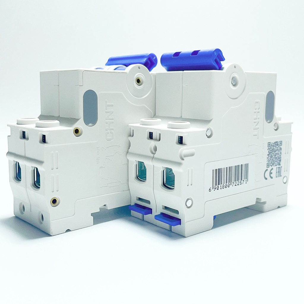Aptomat MCB 2 Pha hãng CHINT NXB-63 6A, 10A, 16A, 25A, 32A, 40A, 50A, 63A Dòng Cắt 6kA