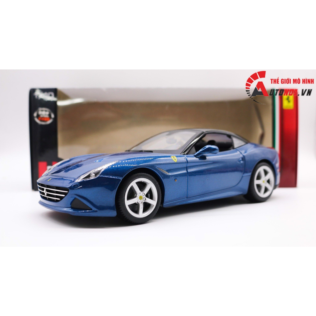 Mô hình Ferrari California T Có Mui Blue 1:18 Bburago 7969