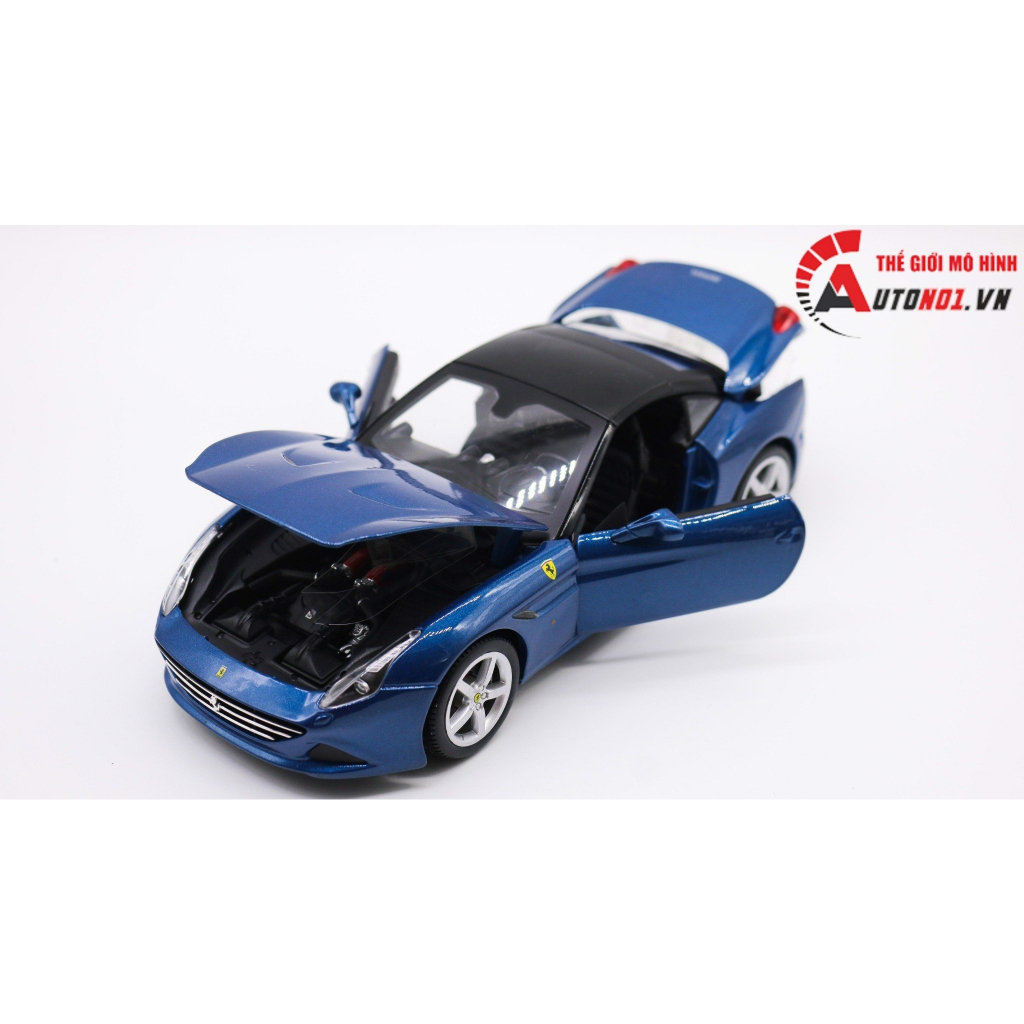 Mô hình Ferrari California T Có Mui Blue 1:18 Bburago 7969