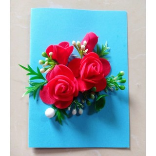 Thiệp handmade hoa nổi 3D